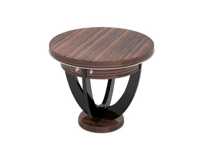 Art Deco Makassar Beistelltisch mit Schubladen