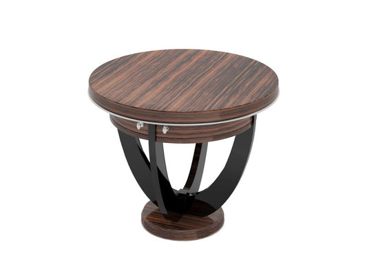 Art Deco Makassar Beistelltisch mit Schubladen