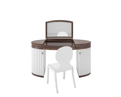 Weißes Hochglanz Design Schminktisch-Set