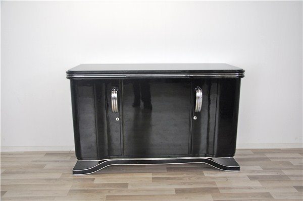 Classic Art Deco Sideboard with Chromefittings