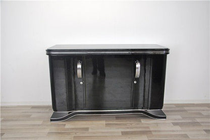 Classic Art Deco Sideboard with Chromefittings