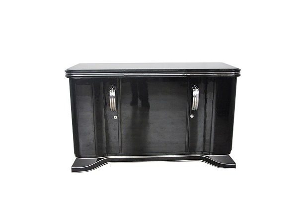 Klassisches Art Deco Sideboard mit Chrombeschlägen