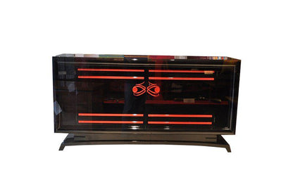 Art Deco Sideboard with Red Ornaments