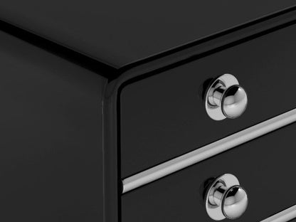 Schwarzer Art Deco Design Schreibtisch
