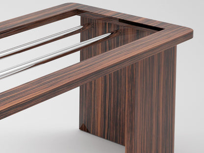 Offener Design Schreibtisch aus Makassarholz